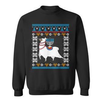 Happy Llamakah Funny Llama Lover Hanukkah Ugly Sweater Gifts Men Women Sweatshirt Graphic Print Unisex - Seseable