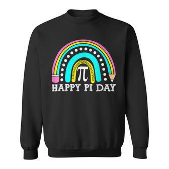 Happy Pi Day Mathematic Math Teacher Nerd Leopard Rainbow Sweatshirt - Seseable