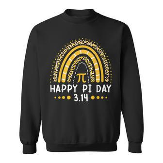 Happy Pi Day Mathematic Math Teacher Nerd Leopard Rainbow V2 Sweatshirt - Seseable