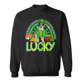 Happy St Patricks Day Jack Russell Leprechaun Shamrock Sweatshirt - Seseable