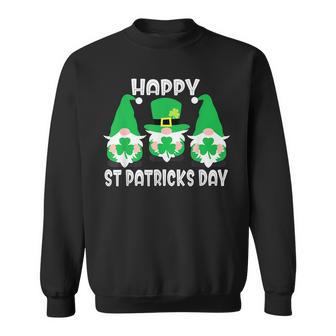 Happy St Patricks Day Three Gnome Irish Shamrock Leprechaun Sweatshirt - Seseable