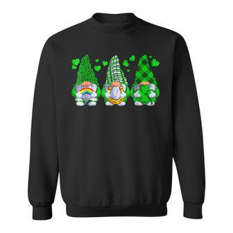 Happy St Patricks Day Three Gnomes Shamrock Family Outfit Sweatshirt - Seseable