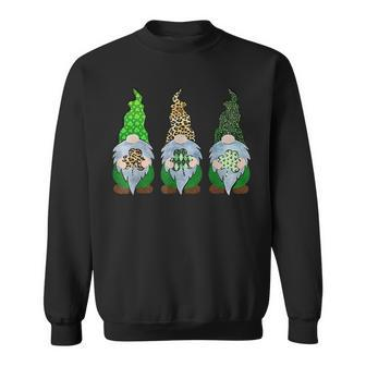 Happy St Patricks Day Three Gnomes Shamrock Gifts Sweatshirt - Seseable