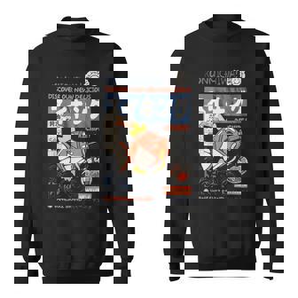 Harajuku Japanese Kanji Funny Fish Embroidery Japan Sweatshirt | Mazezy