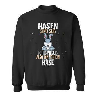 Hasen sind süß Sweatshirt, Lustiges Hase Motiv für Tierfreunde - Seseable