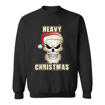 Heavy Metal Christmas Festival Rocker Biker Skull Totenkopf Sweatshirt - Seseable