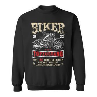 Herren 40 Geburtstag Mann Biker Geschenk Witzig Motorrad 1983 Sweatshirt - Seseable