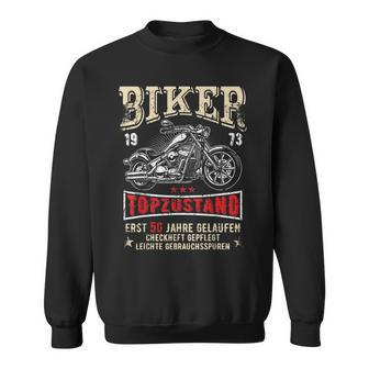 Herren 50 Geburtstag Mann Biker Geschenk Witzig Motorrad 1973 Sweatshirt - Seseable
