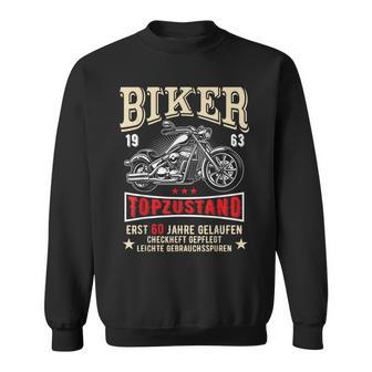 Herren 60 Geburtstag Mann Biker Geschenk Witzig Motorrad 1963 Sweatshirt - Seseable