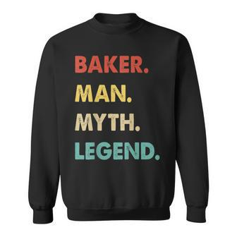 Herren Bäcker Mann Mythos Legende Sweatshirt - Seseable