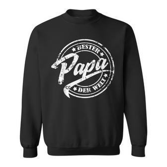 Herren Bester Papa Der Welt Vatertag Vintage Sweatshirt - Seseable