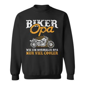 Herren Biker Opa Cooler Motorrad Fahrer Großvater Geschenk Sweatshirt - Seseable