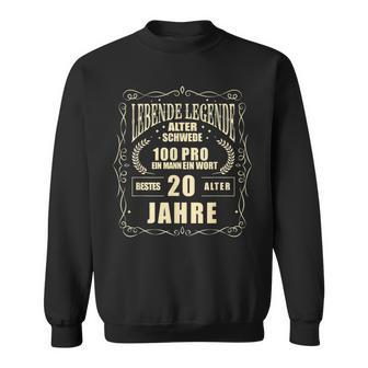 Herren Lebende Legende 20 Geburtstag Sweatshirt - Seseable