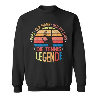 Herren Papa Tennis Legende Sweatshirt, Retro Design für Tennisspieler - Seseable