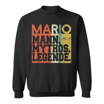 Herren Retro Mario Mann Mythos Legende Geburtstag Geschenk Sweatshirt - Seseable