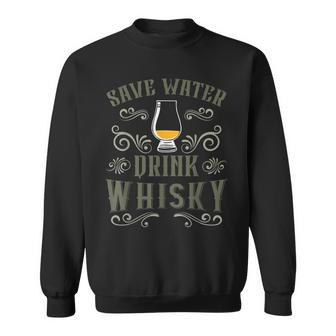 Herren Save Water Drink Whisky Sweatshirt, Islay Single Malt Motiv - Seseable