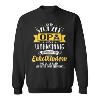 Herren Stolzer Opa Sweatshirt mit Enkel Lustig Spruch, Opi Sweatshirt - Seseable