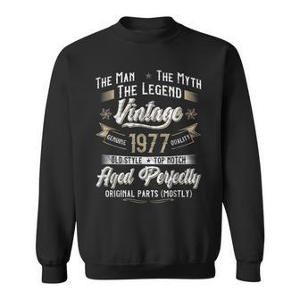 Herren Sweatshirt Vintage 1977 - 46. Geburtstag Mythos Legende - Seseable