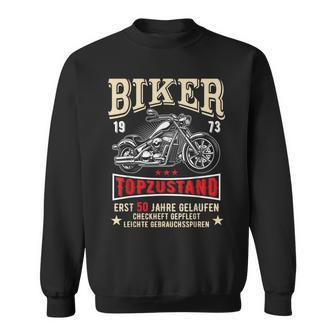 Herren Sweatshirt zum 50. Geburtstag, Biker 1973 V2 Motorrad Design, Witzig - Seseable