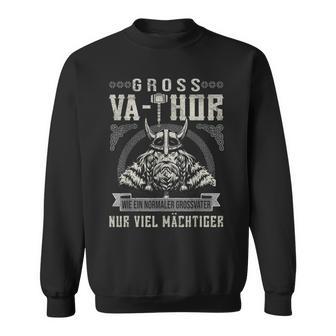 Herren Vathor Groß-Vathor Wikinger Opa Vatertag Großvater Sweatshirt - Seseable