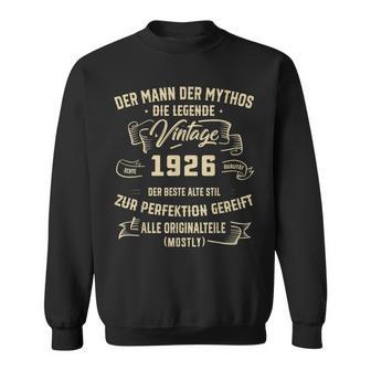 Herren Vintage Der Mann Mythos Die Legende 1926 97 Geburtstag Sweatshirt - Seseable
