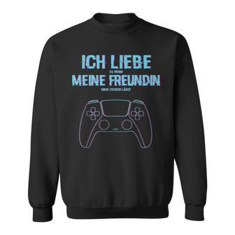 Herren Zocken Ich Liebe Meine Frau Gaming Ps5 Konsole Gamer Sweatshirt - Seseable