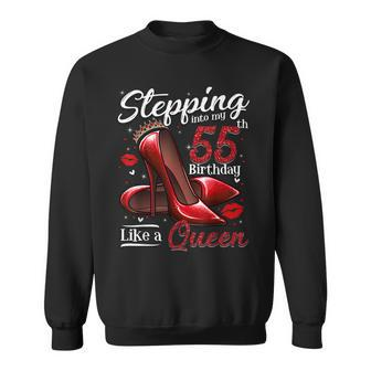 High Heels Stepping Into My 55Th Birthday 55 And Fabulous Sweatshirt | Mazezy CA