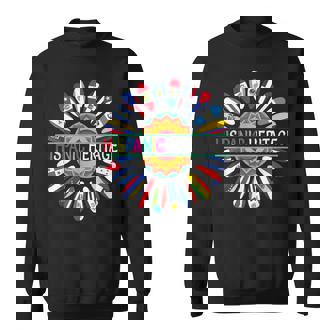 Hispanic Countries Flags Sunflower Hispanic Heritage Month Men Women Sweatshirt Graphic Print Unisex - Thegiftio