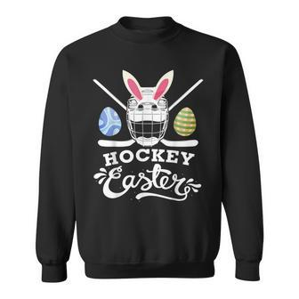 Hockey Easter Funny Easter Day Ice Hockey Player Sweatshirt - Seseable