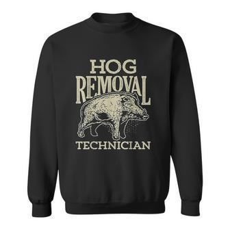 Hog Removal Technician Boar Hunting Vintage Pig Gift Men Women Sweatshirt Graphic Print Unisex - Thegiftio UK
