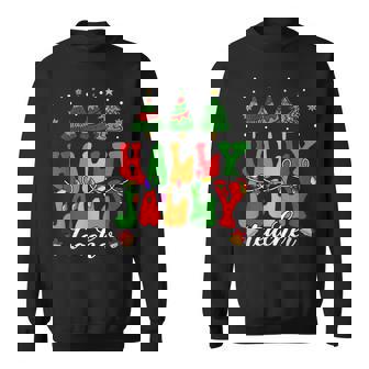 Holly N Jolly Santa Christmas Teacher Funny Xmas Men Wome Men Women Sweatshirt Graphic Print Unisex - Thegiftio