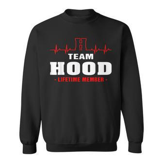 Hood Surname Family Last Name Team Hood Lifetime Member Men Women Sweatshirt Graphic Print Unisex - Seseable