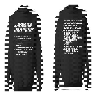 Horror Movie Survival Rules - Funny Scary Movie Sweatshirt | Mazezy