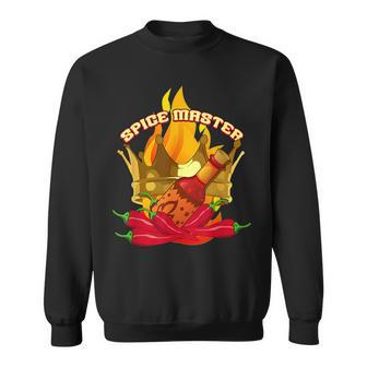 Hot Spice Sauce Master Chili Peppers Crown Flames Men Women Sweatshirt Graphic Print Unisex - Seseable