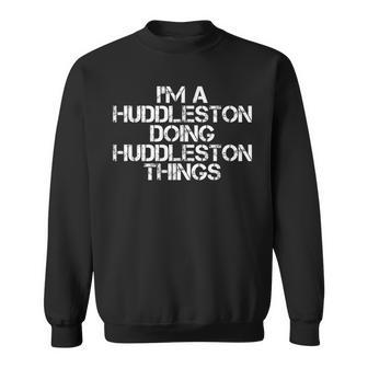 Huddleston Funny Surname Family Tree Birthday Reunion Gift Sweatshirt - Seseable