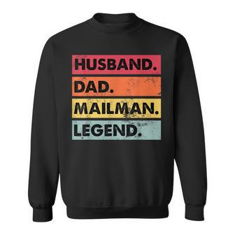Husband Dad Mailman Legend Funny Postal Worker Men Women Sweatshirt Graphic Print Unisex - Seseable