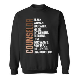I Am A Black Counselor Afro Woman Black History Month Men Women Sweatshirt Graphic Print Unisex - Seseable
