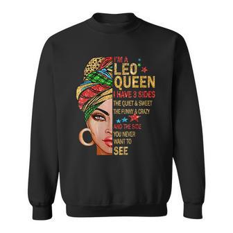 I Am A Strong Leo Melanin Queen Zodiac Black Women Girls Sweatshirt - Seseable