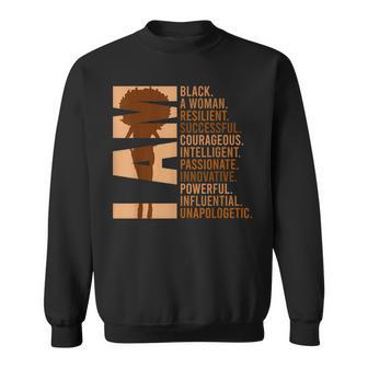 I Am Black Woman Black History Month Unapologetically Sweatshirt - Seseable