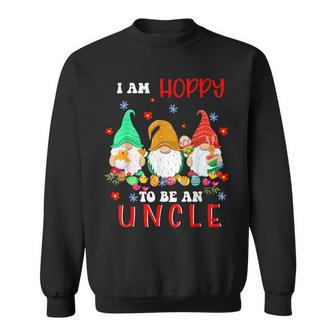 I Am Hoppy To Be A Uncle Happy Easter Gnomes Lover Family Sweatshirt | Mazezy