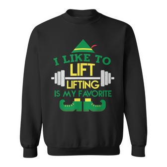 I Like To Lift Liftings My Favorite Funny Workout Men Women Sweatshirt Graphic Print Unisex - Seseable