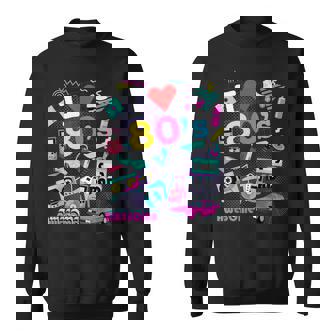 I Love 80S Retro 80S Aesthetic Vaporwave Synthwave Men Women Sweatshirt Graphic Print Unisex - Thegiftio