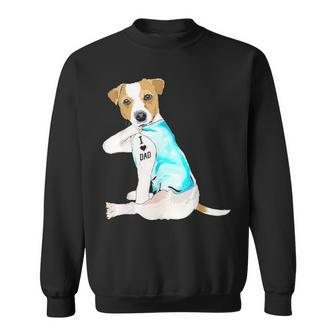 I Love Dad Tattoo Jack Russell Terrier Dad Tattooed Gift Sweatshirt - Seseable