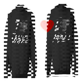 I Love Heart Manuel Family Name T Men Women Sweatshirt Graphic Print Unisex - Thegiftio UK