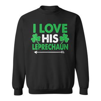 I Love His Leprechaun St Patricks Day Matching Couples Sweatshirt | Mazezy