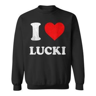I Love Lucki Sweatshirt | Mazezy