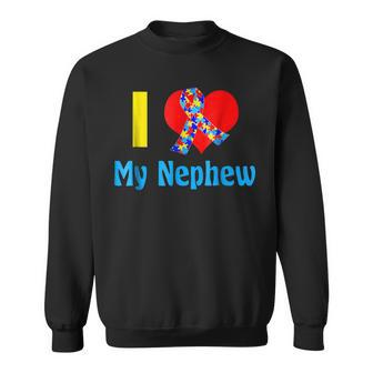 I Love My Nephew Autism Aunt Uncle Sweatshirt | Mazezy