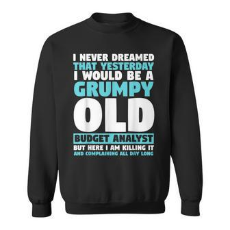 I Never Dreamed That I Would Be A Grumpy Old Budget Analyst Sweatshirt - Thegiftio UK