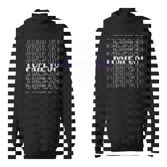 I Purple You Subtle Kpop Merchandise | Cute Romantic Phrase Sweatshirt | Mazezy