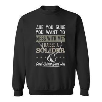 I Raised A Soldier National Guard Mom T-Shirts Men Women Sweatshirt Graphic Print Unisex - Thegiftio UK
